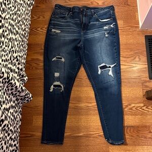 Buckle Dark Blue Distressed Skinny Jeans